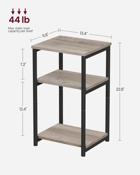 VASAGLE Barnet living room arrangement with 3-tier storage.
