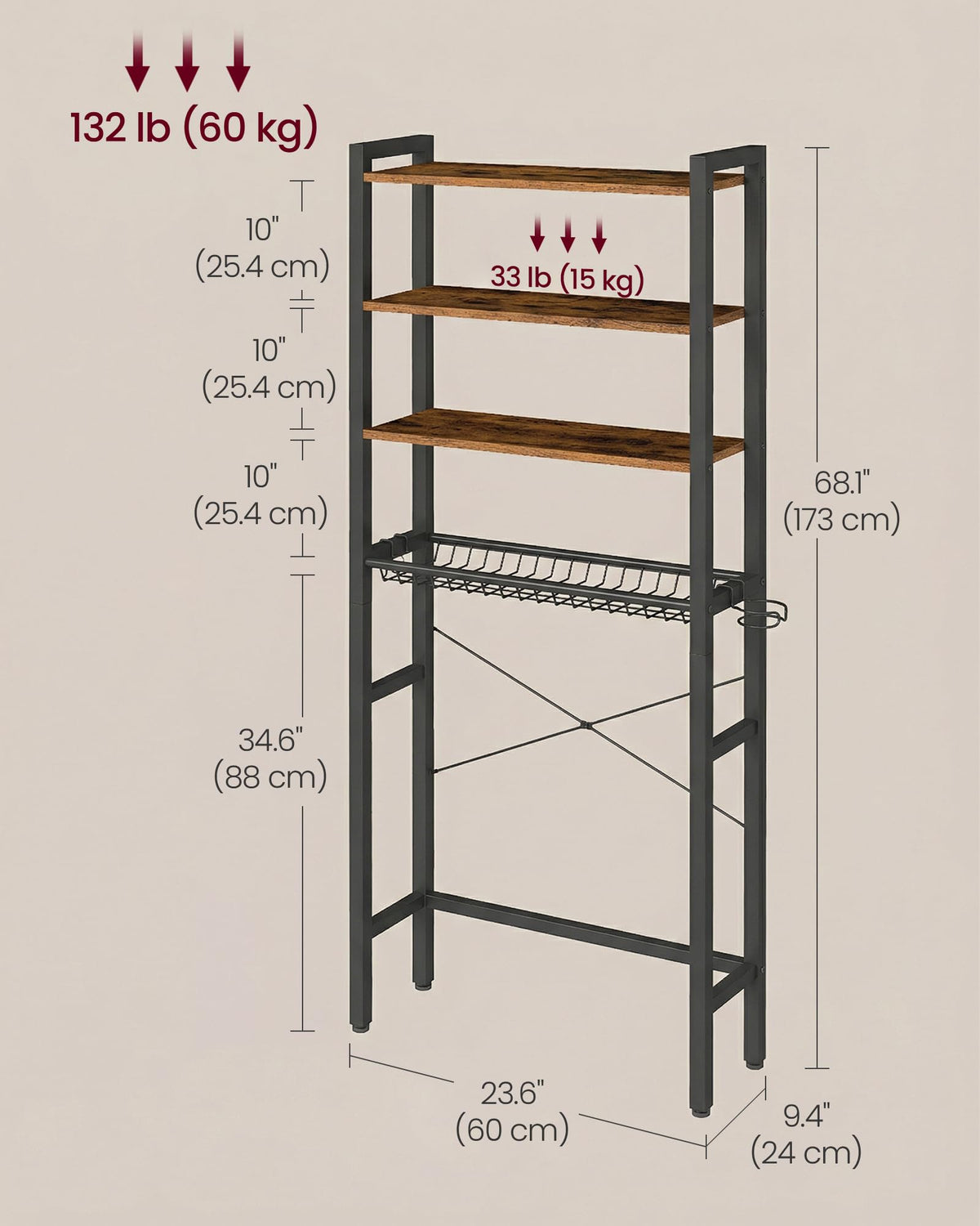 VASAGLE Barnet quick assembly allows fast setup