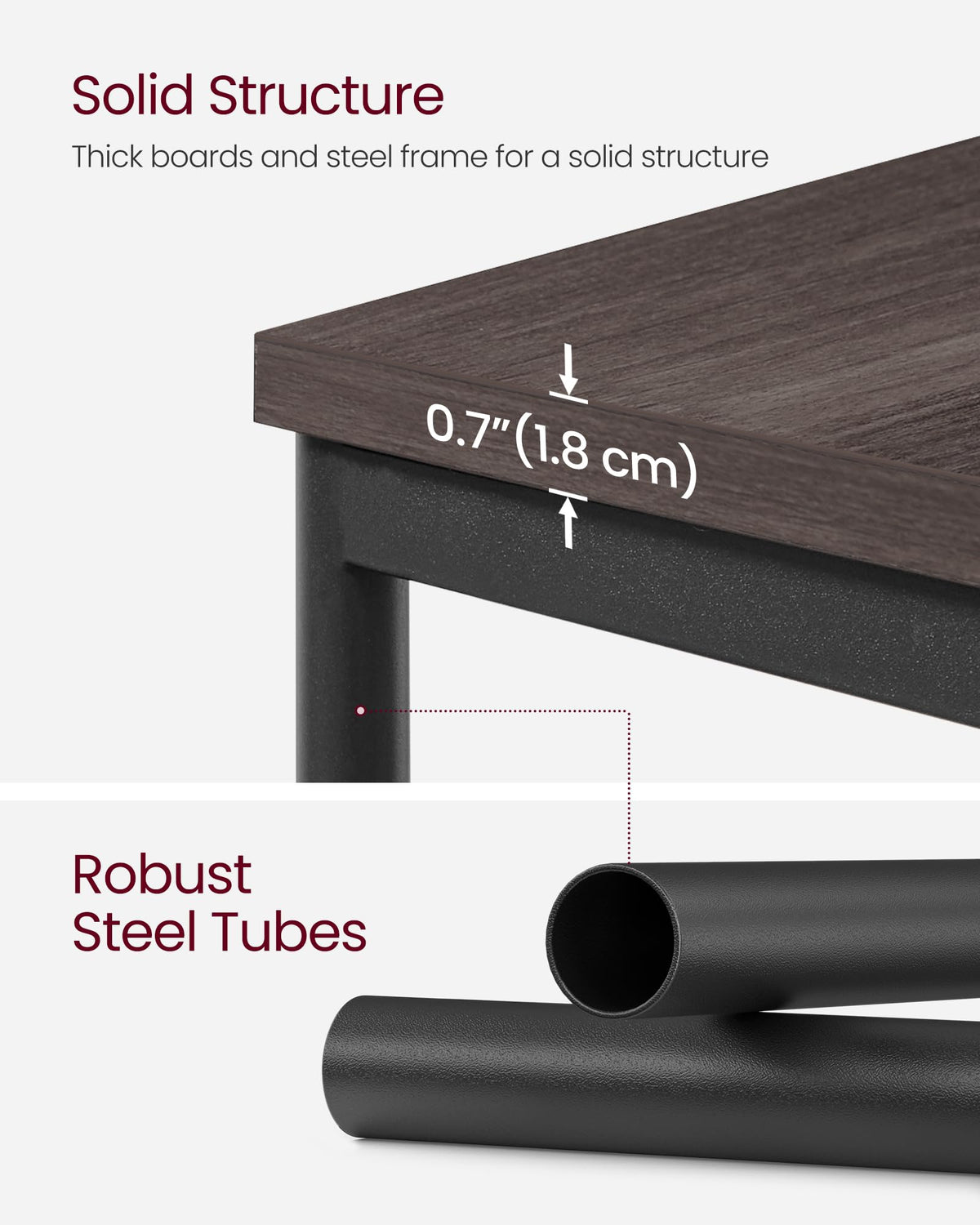 VASAGLE BARNET room placement versatile for living rooms, bedrooms, or offices.