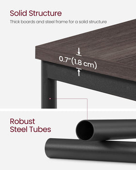 VASAGLE BARNET room placement versatile for living rooms, bedrooms, or offices.
