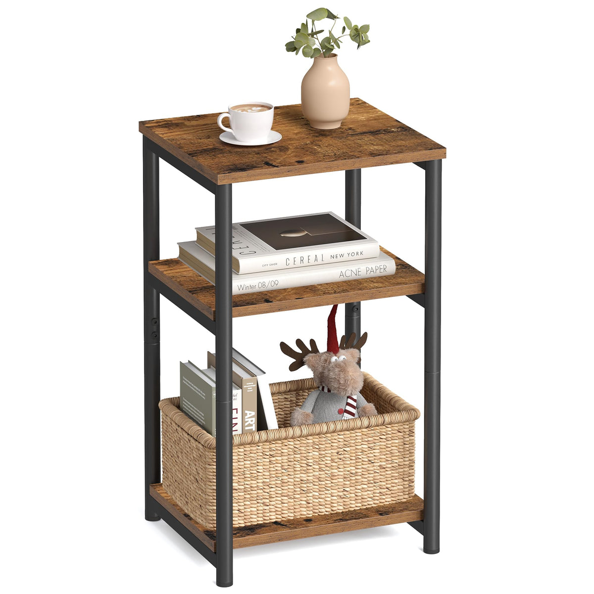 VASAGLE Barnet side table with steel frame ideal for living rooms