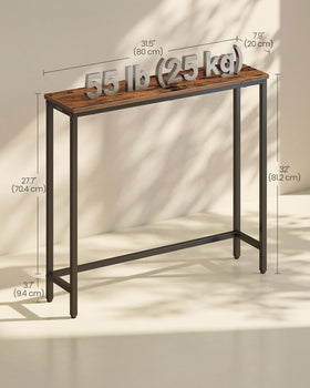 VASAGLE BARNET wood-rustic panel detail with contrast finish.