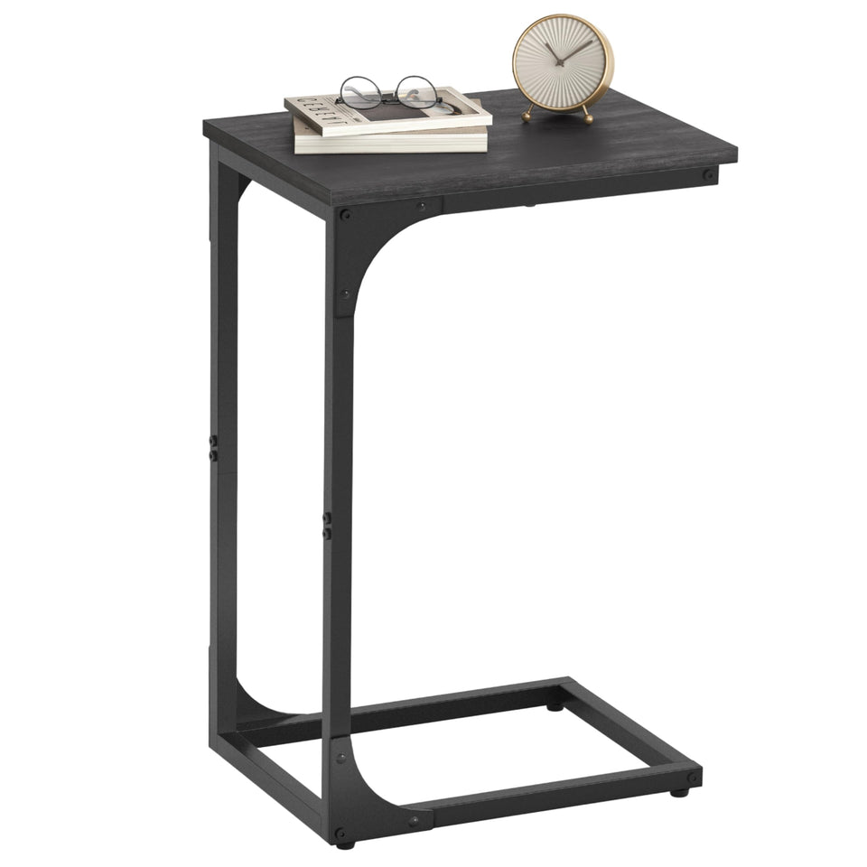 VASAGLE C-Shaped End Table front view showing compact size for small spaces.
