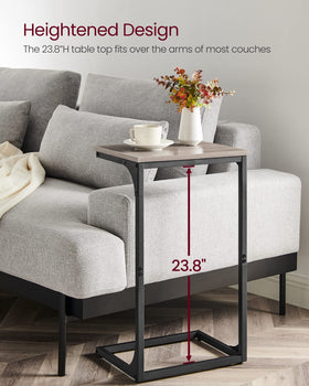 VASAGLE End Table with robust metal frame for stability