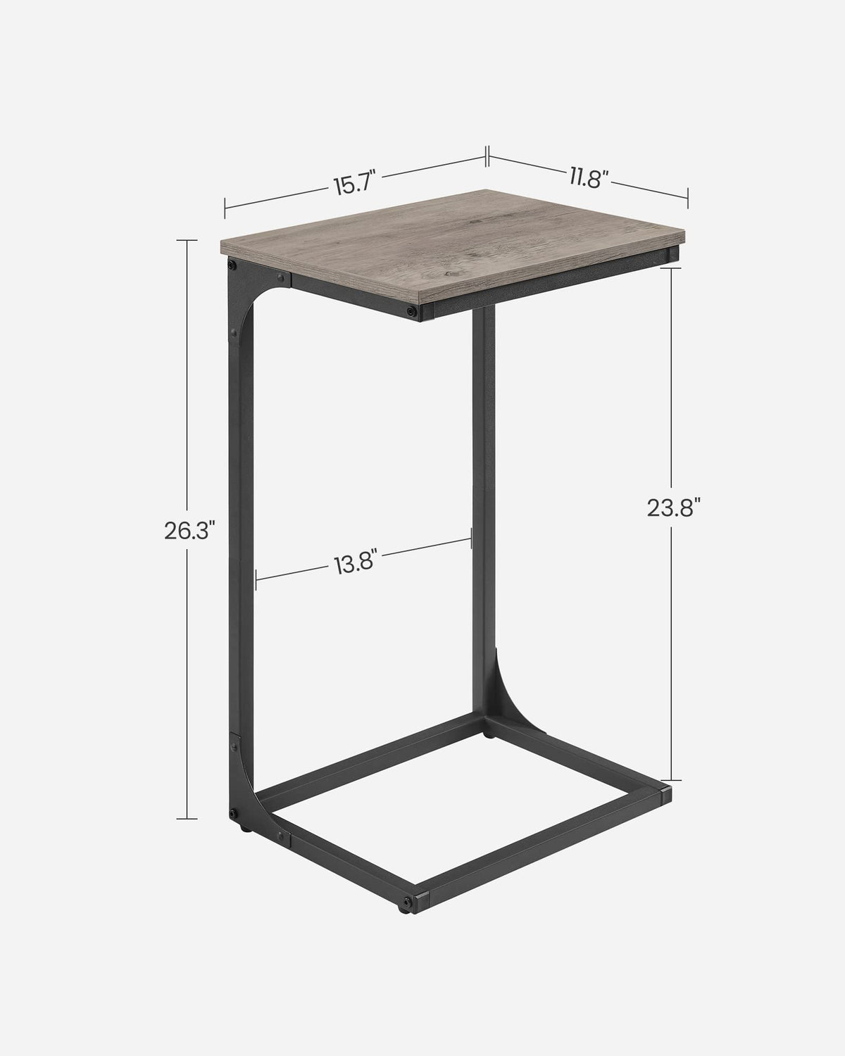 VASAGLE End Table top over sofa arm for convenient use