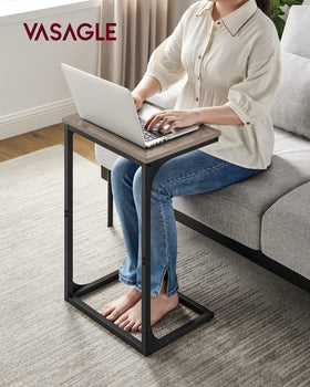 VASAGLE C-Shaped End Table under the sofa for quick reach