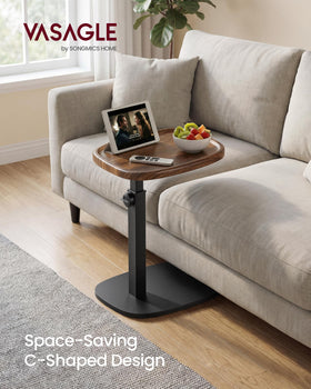VASAGLE C Side Table shows four height positions for versatile use.