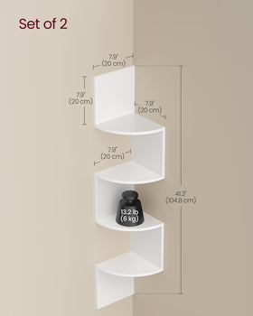 VASAGLE cloud white finish adds brightness and space efficiency
