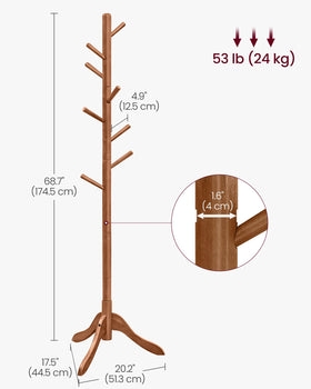 VASAGLE coat rack in a living room setting for organization