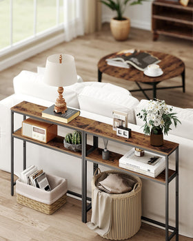 VASAGLE decorative vignette on table shows display ideas for photos and plants