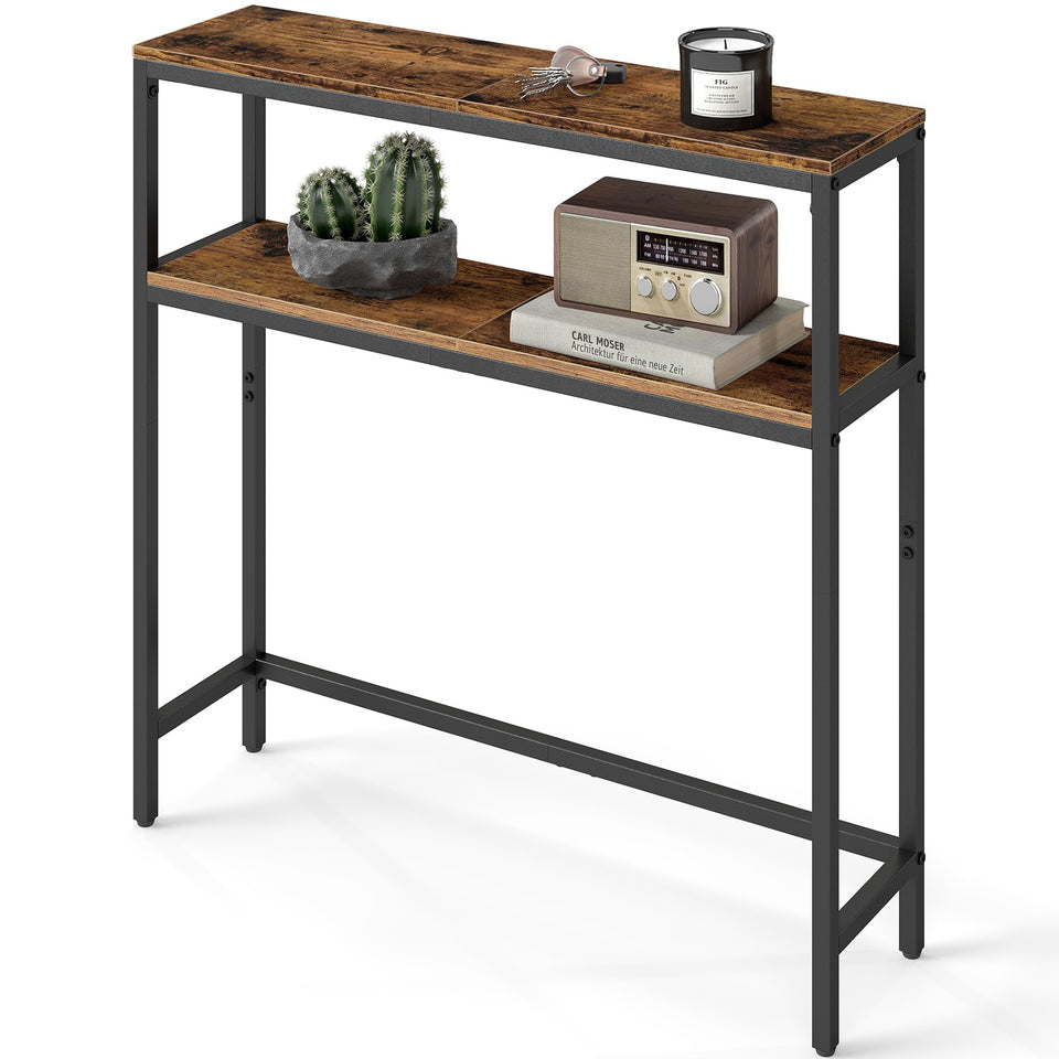 VASAGLE console table top view shows space-saving design for compact entryways
