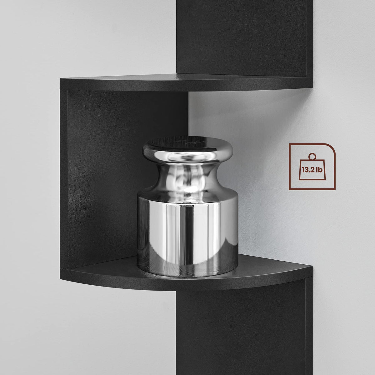 VASAGLE ink black finish adds modern rustic vibe to bedrooms, bathrooms, or offices.