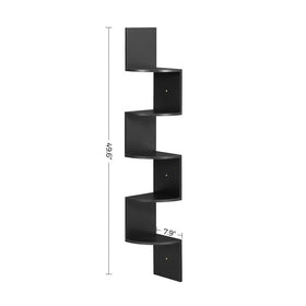 VASAGLE corner shelf easy assembly with labeled parts gets you setup quickly.