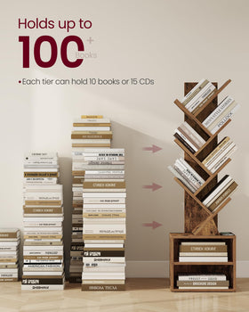 VASAGLE Custos tree bookshelf storage use for books and decor