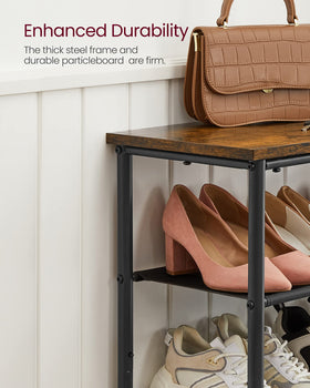 VASAGLE compact shoe storage suits apartments and dorms.