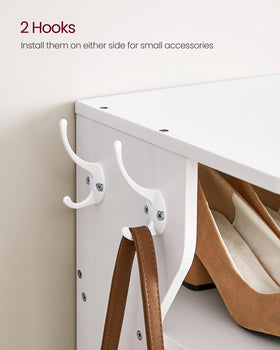 VASAGLE durable particleboard construction supports up to 22 lb per shelf.