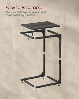 VASAGLE durable particleboard and steel frame end table ready for daily use