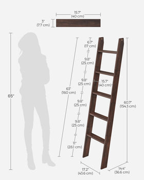 VASAGLE easy-assembly-ladder features numbered parts for quick setup.