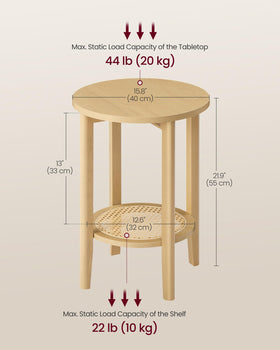 VASAGLE Easy-assembly Round Table, three steps to setup.