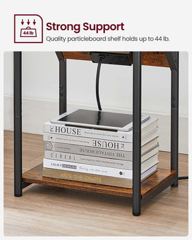 VASAGLE end table easy assembly with numbered parts