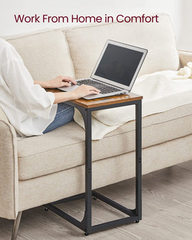 VASAGLE End Table metal frame detail, robust construction for daily use.