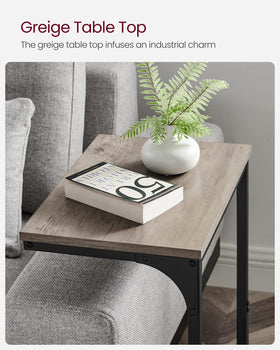 VASAGLE End Table for snacks and remote access