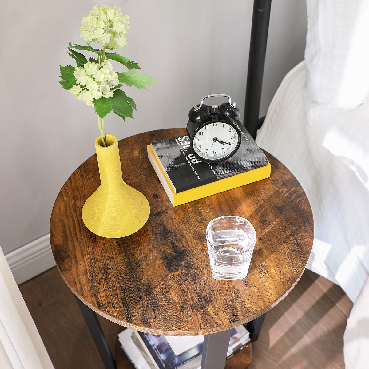 VASAGLE end table supports up to 220 lb for durable daily use.