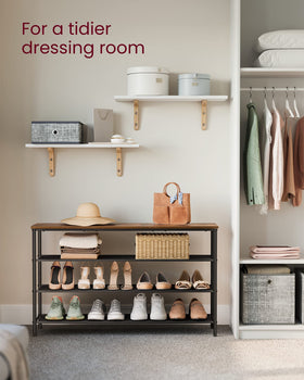 VASAGLE entryway shoe rack with assembly guide for quick setup.