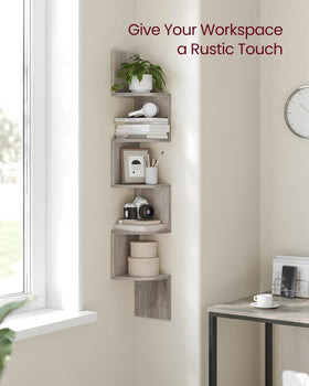 VASAGLE floating shelf for bedroom provides compact, decorative storage space.
