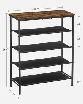 VASAGLE steel frame provides sturdy support for heavy footwear.