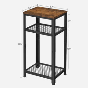VASAGLE ink black steel legs emphasize sturdy support and modern flair.