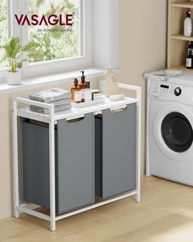 VASAGLE removable washable bags demonstrate easy cleaning and fabric care.