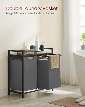 VASAGLE top-shelf with slats enables airflow to minimize odors.