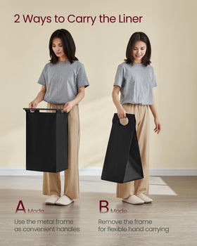 VASAGLE laundry hamper suitable for multiple rooms for organized living.