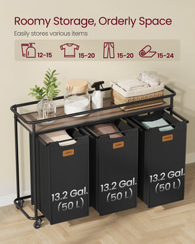 VASAGLE removable liners with handles simplify loading and removal.