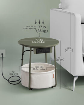 VASAGLE LILEA adjustable feet protect floors and keep the table stable on uneven surfaces.