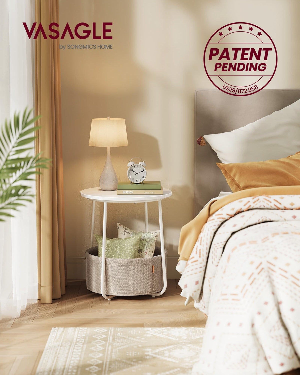 VASAGLE LILEA fabric basket provides flexible storage for small living spaces.