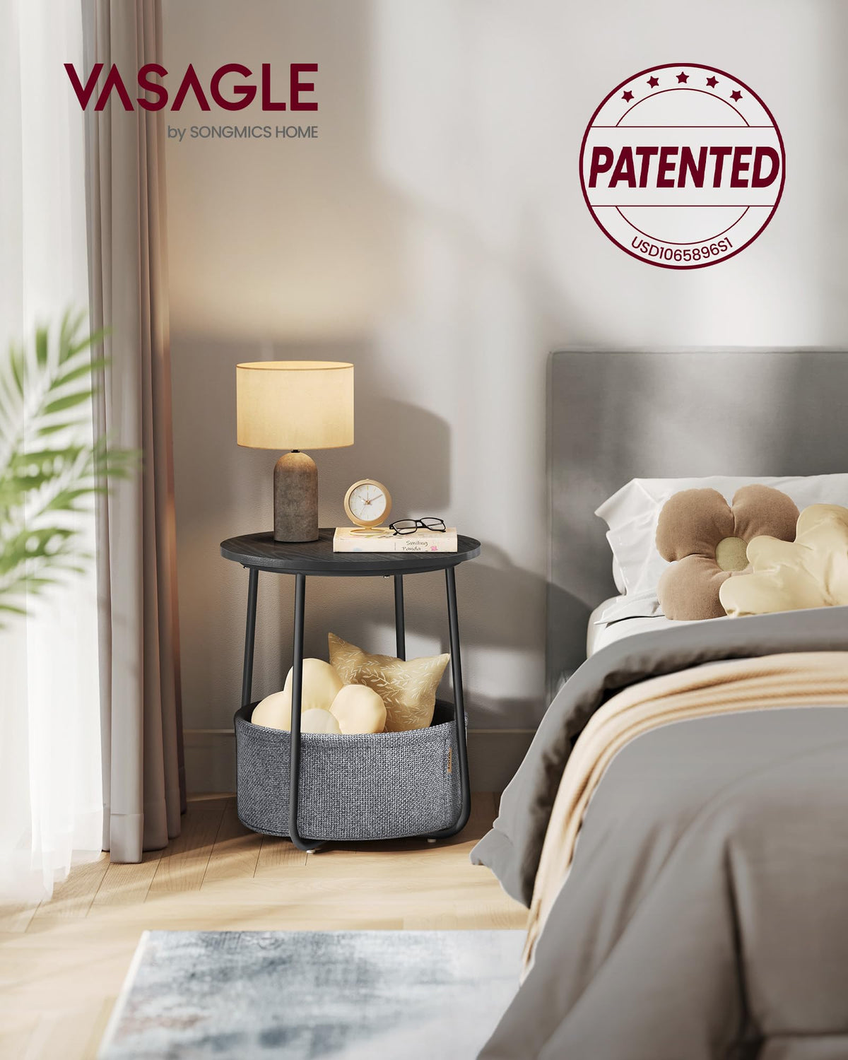 VASAGLE LILEA fabric basket demonstrates wrinkle-resistant storage