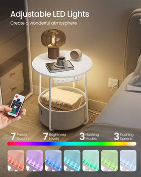 VASAGLE LILEA LED nightlight colors show ambient lighting options for cozy evenings.