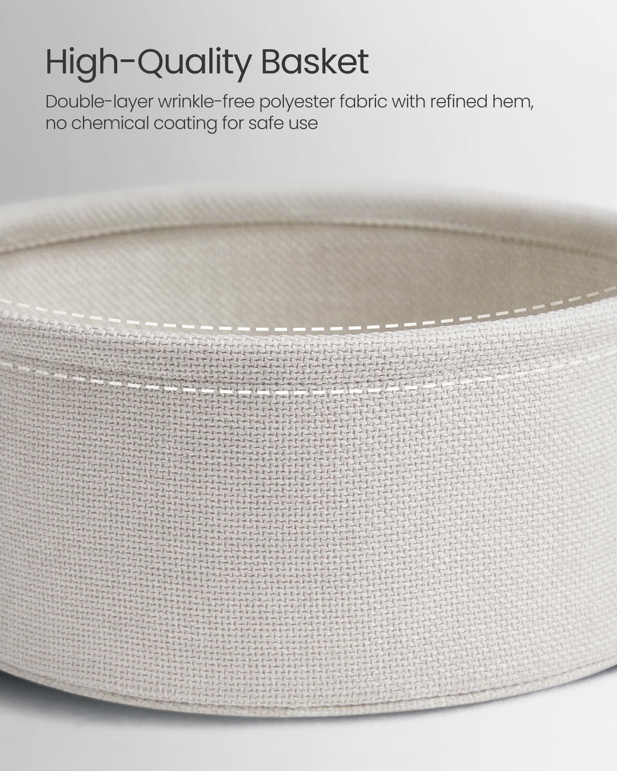 VASAGLE LILEA cement gray and cream white finish adds modern texture