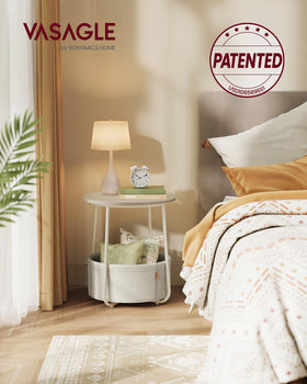 VASAGLE LILEA one-piece steel frame supports a sturdy top.