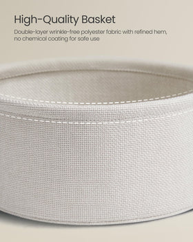 VASAGLE LILEA storage basket keeps remotes and magazines organized.