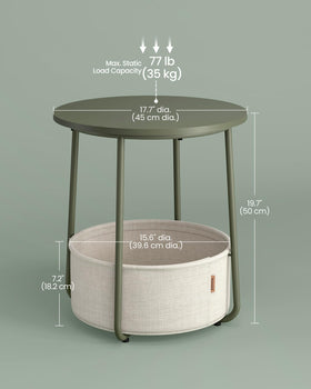 Sturdy U-shaped steel frame creating a durable end table base.