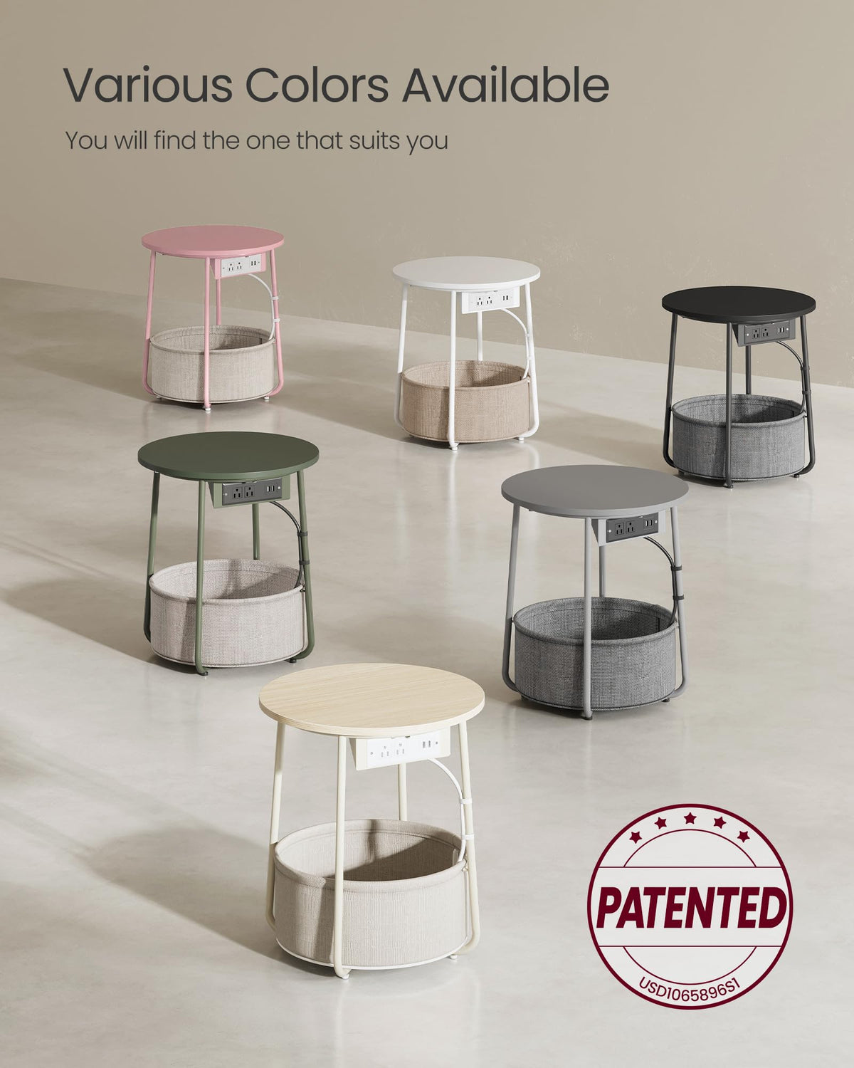 VASAGLE LILEA versatile table suitable as bedside or living room side table.