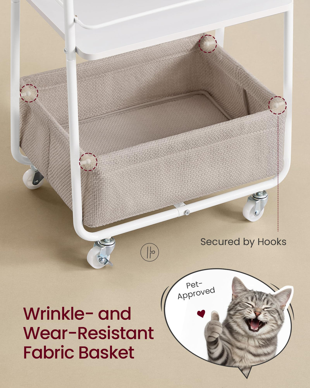 VASAGLE LILEA wheels in motion offering smooth mobility between rooms