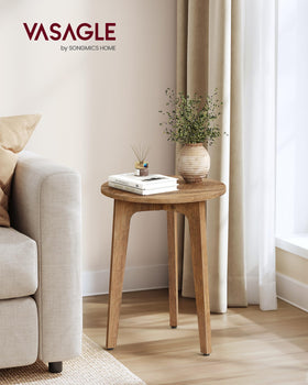 VASAGLE MAEZO end table with tapered legs elevates living room style