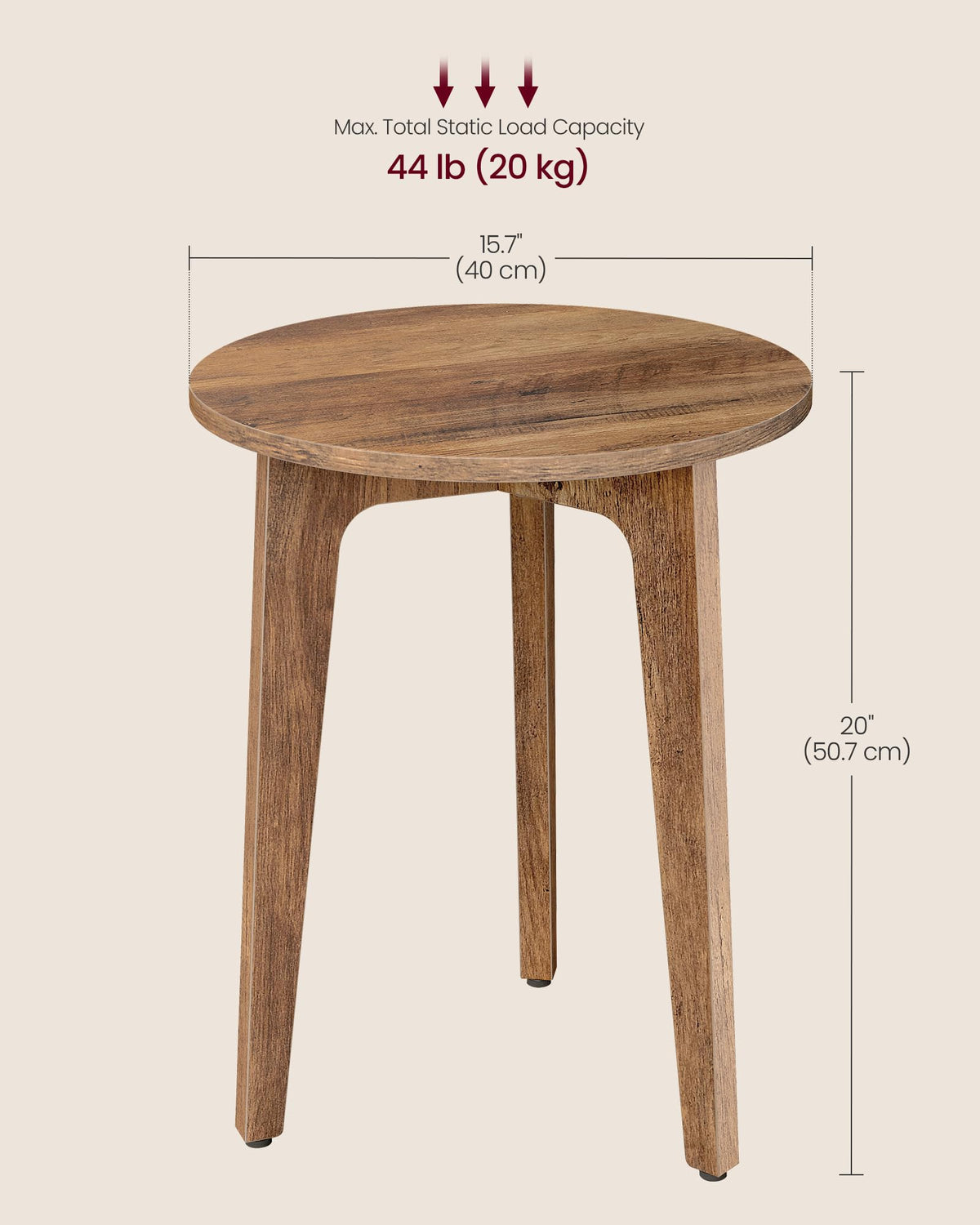 VASAGLE MAEZO living room layout featuring the round table