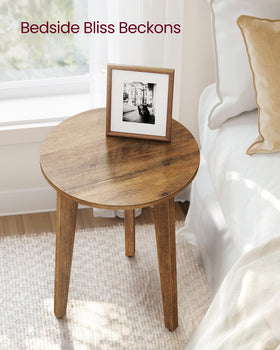 VASAGLE MAEZO nightstand with curved transitions keeps essentials close