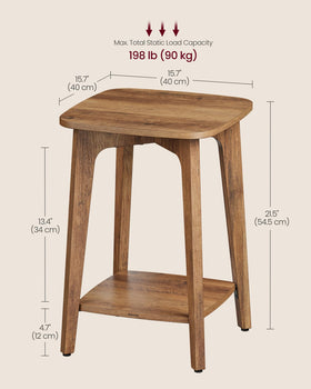 VASAGLE MAEZO side table assembly process illustrated for quick setup.