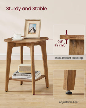 VASAGLE MAEZO side table compact dimensions fit small spaces and apartments.